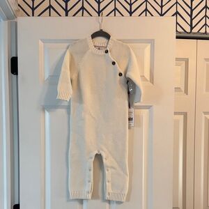 Classic Prep Reese Cream Knit Baby Romper. Size 18-24 mos.